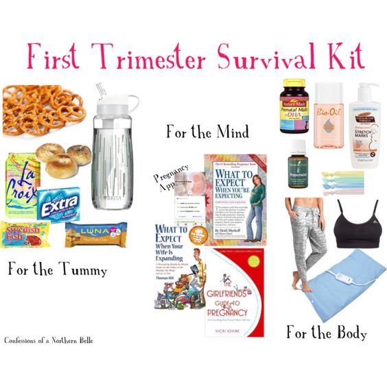 the first trimester survival kit for the mom