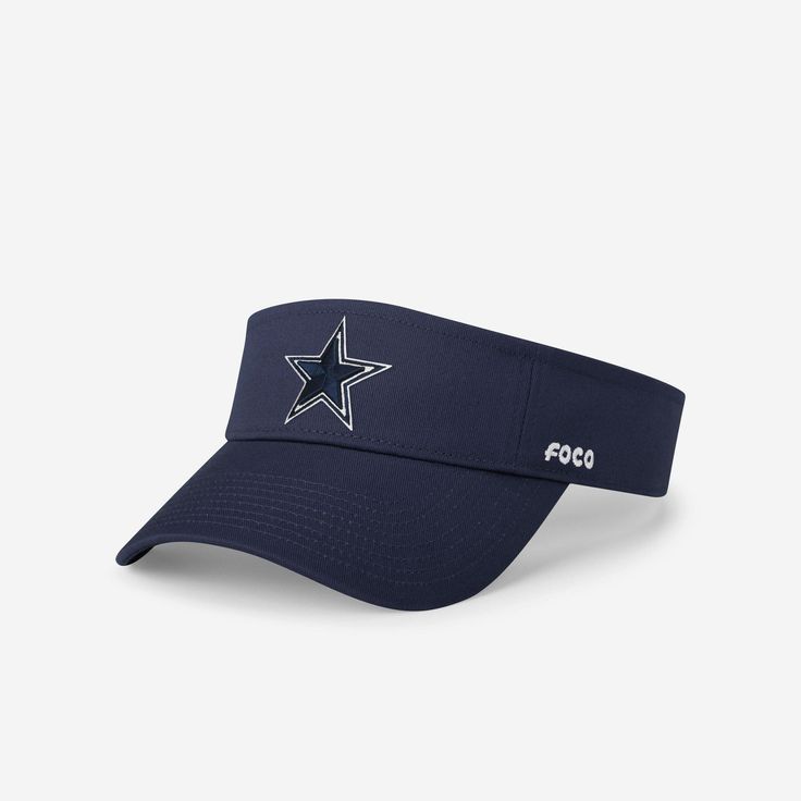 Dallas Cowboys Primary Logo Visor FOCO - FOCO.com Cowboy Accessories, Logo Display, National Football League, Football League, Face Cover, Dallas Cowboys, New York Yankees, Team Logo, Cotton Twill