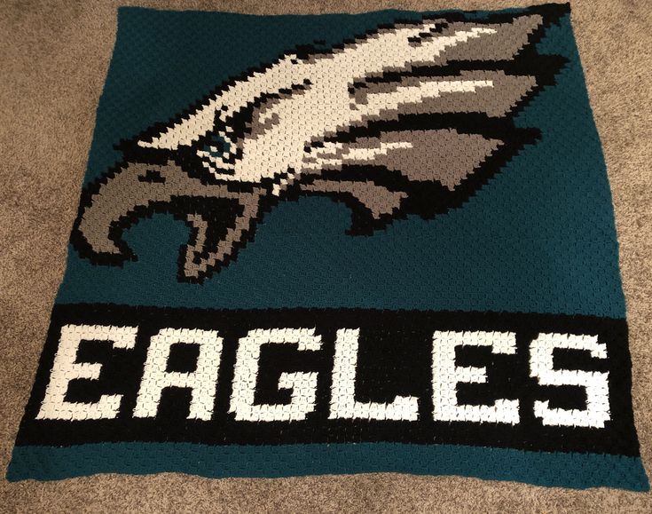 C2C Blanket Eagles Chunky Yarn Blanket, Yarn Blanket, Chunky Yarn, Eagles, Yarn, Crochet, Quick Saves