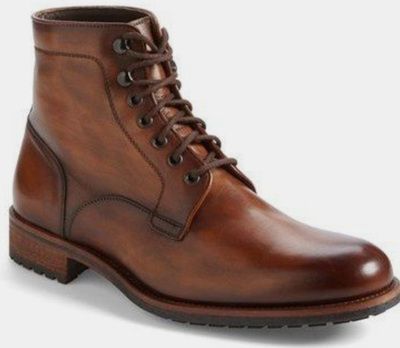 High Ankle Brown Leather Lace Up Military Boots, Ankle Brown Leather Men's Boot sold by Branded_fashion2020. Shop more products from Branded_fashion2020 on Storenvy, the home of independent small businesses all over the world. Business Ankle-high Leather Shoes With Leather Lining, Leather Cap Toe Office Boots, Leather Cap Toe Boots For Office, Cap Toe Leather Boots For Business, Business Cap Toe Leather Boots, Ankle-high Leather Dress Shoes With Leather Sole, Business Leather Cap Toe Boots, Masculine Leather Shoes For Fall, Rugged Leather Shoes For Business