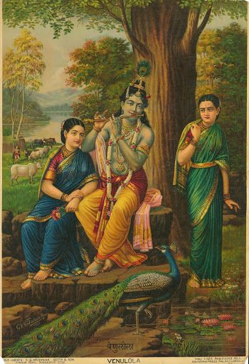 The Ravi Varma Press brought within its' fold many other artists to create designs and paintings which would be used to create oleographs, postcards, texti... Ravivarma Paintings, Art Krishna, Ravi Varma, Raja Ravi Varma, Pichwai Paintings, Indian Painting, Hinduism Art, Vedic Art, Om Namah Shivaya