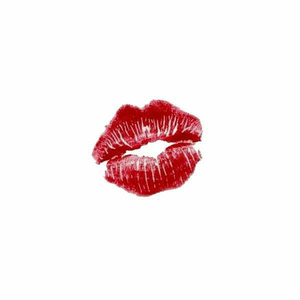 a red lipstick imprint on a white background that looks like it has been dipped with liquid