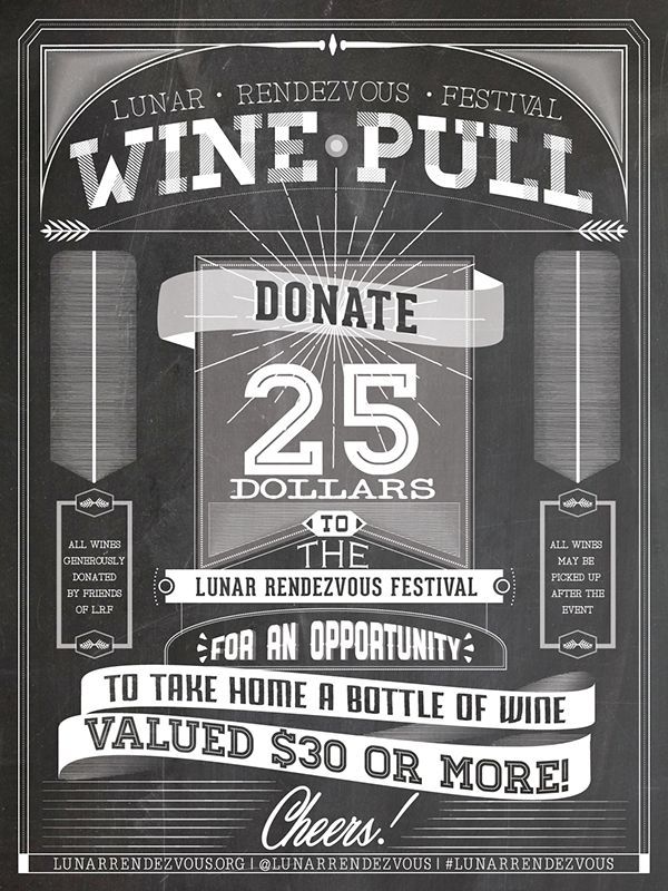 an advertisement for the wine - full festival in front of a chalkboard sign that reads,