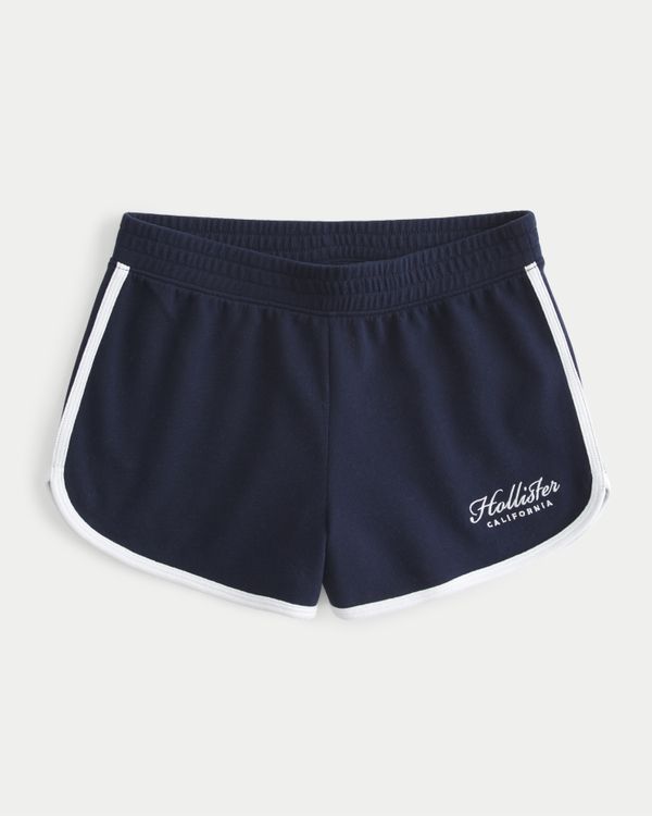 Women's High-Rise Logo Shorts | Women's Clearance | HollisterCo.com Women's Bottoms, Hollister California, Fleece Shorts, Girls High, Designer Shorts, Hollister, Womens Bottoms, High Rise, Womens Shorts