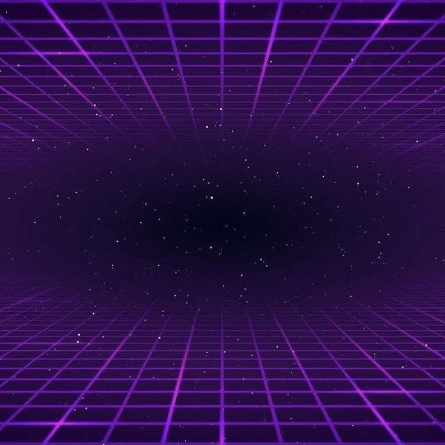 an abstract purple background with lines and stars