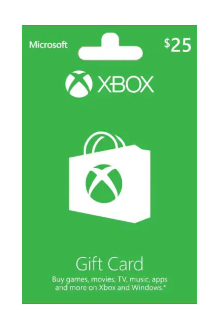 the microsoft gift card for $ 100 is shown in front of a green background with an image of a shopping bag