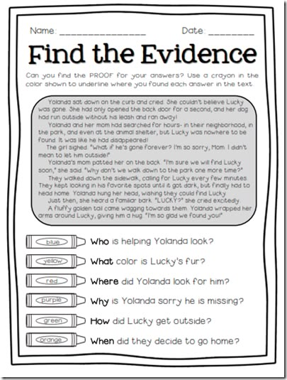 a page from the book find the evidence