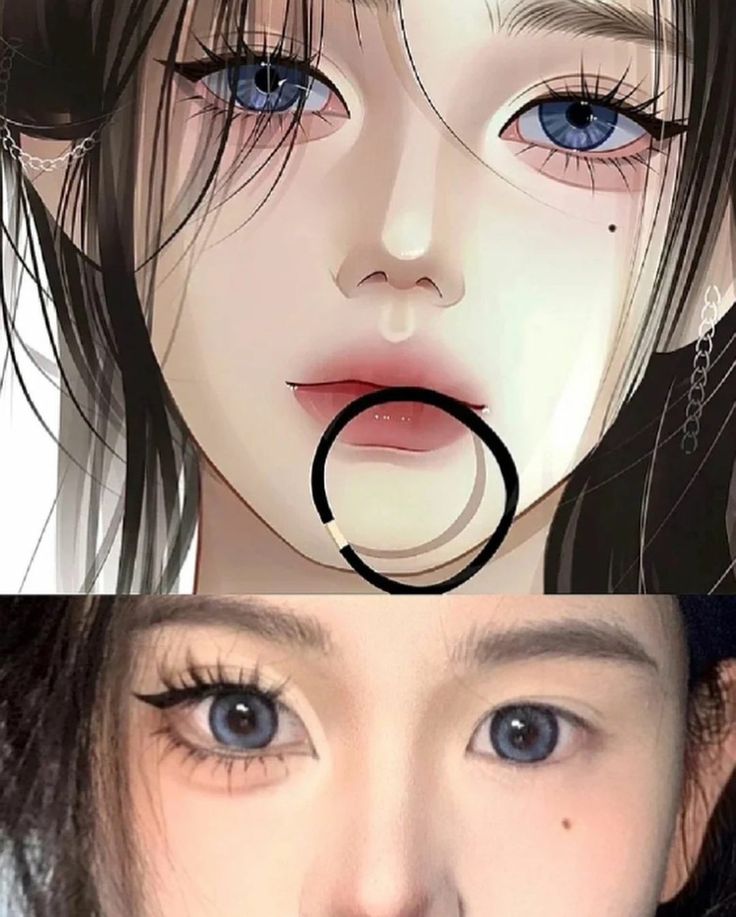 Anime eye douyin makeup #douyin Feline Eyes Drawing, Douyin Makeup Drawing, Puppy Eyes Makeup, Cafe Poses, Girl Eye Makeup, Makeup Anime, Makeup Douyin, Makeup Drawing, Douyin Makeup