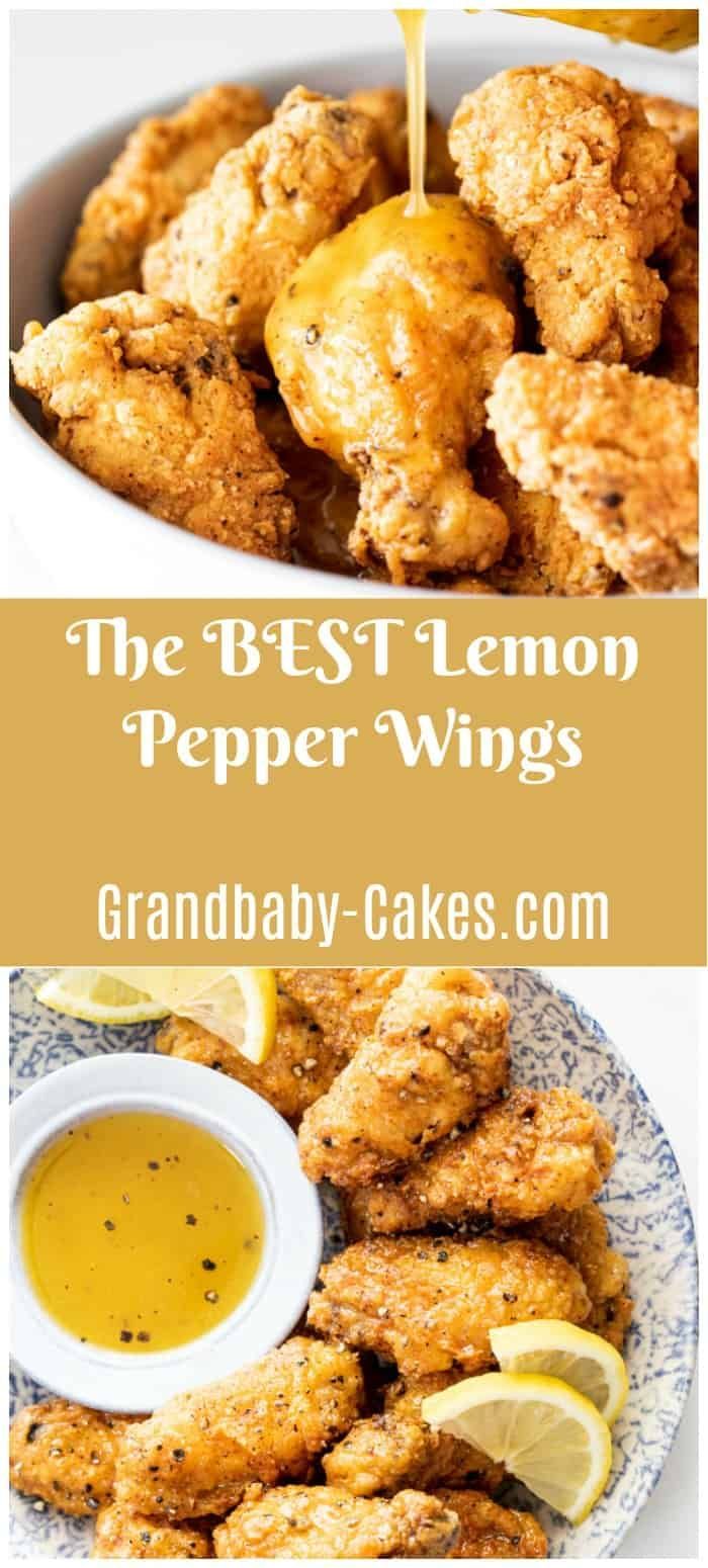 the best lemon pepper wings are served with dipping sauce