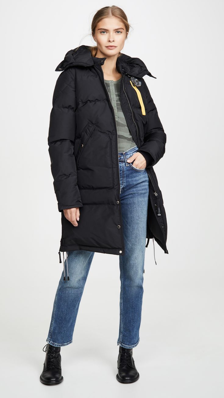 Parajumpers Long Bear Base Jacket | SHOPBOP SAVE UP TO 25% Use Code: STOCKUP19 Canada Goose Parka, Bear Jacket, Puffer Parka, Down Parka, Winter Coats, China Fashion, Down Coat, Black Coat, Canada Goose