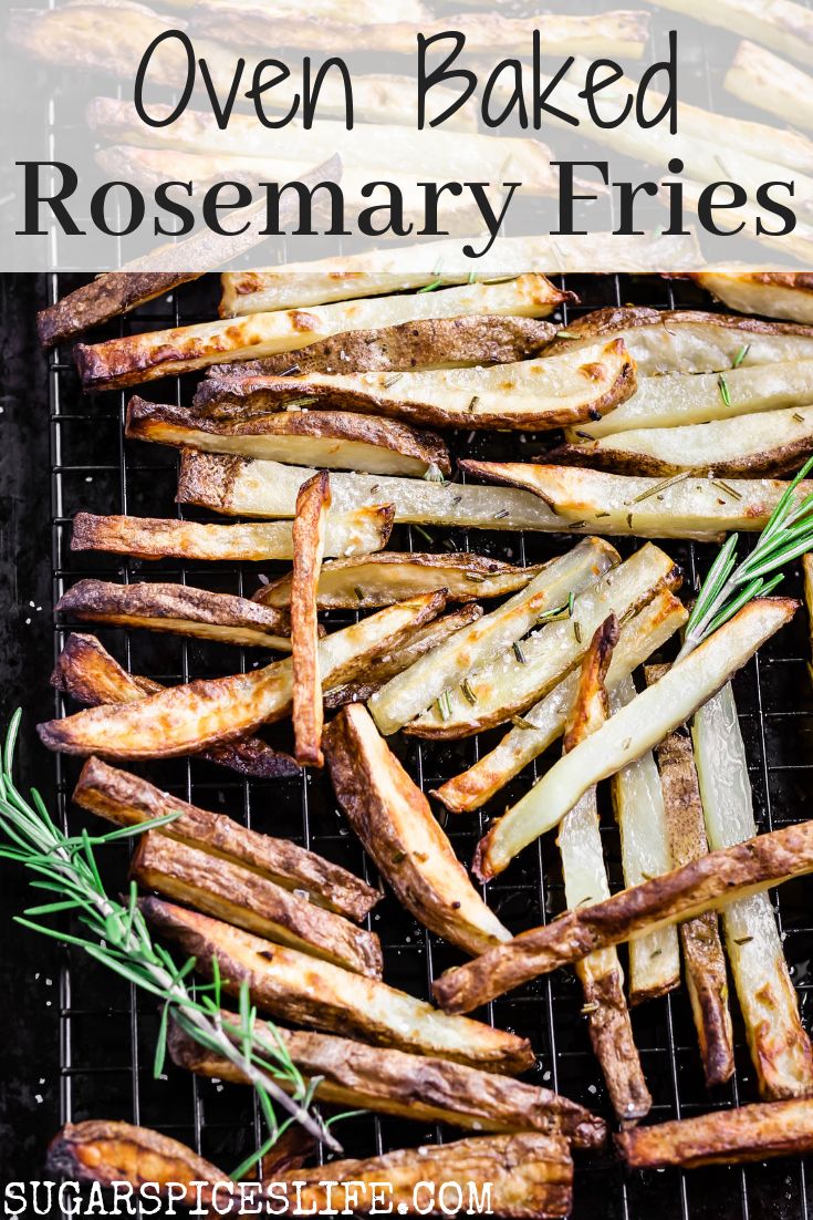 oven baked rosemary fries on a grill