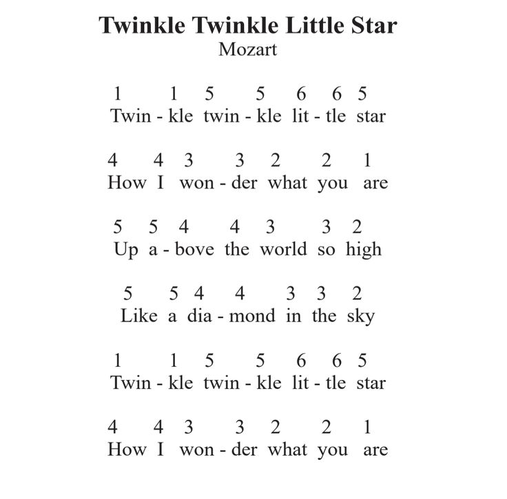 a sheet with the words twinkle twinkle little star written in black and white on it