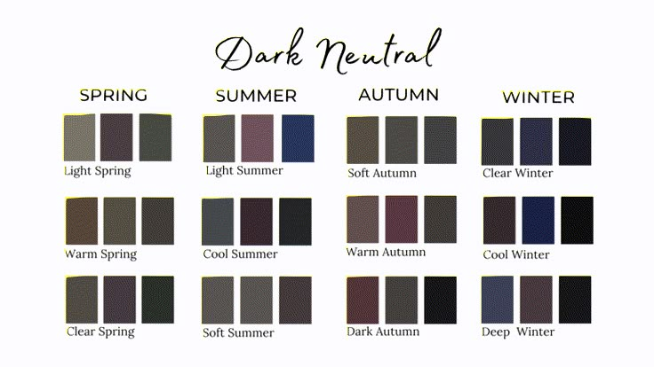 the color scheme for dark neutral