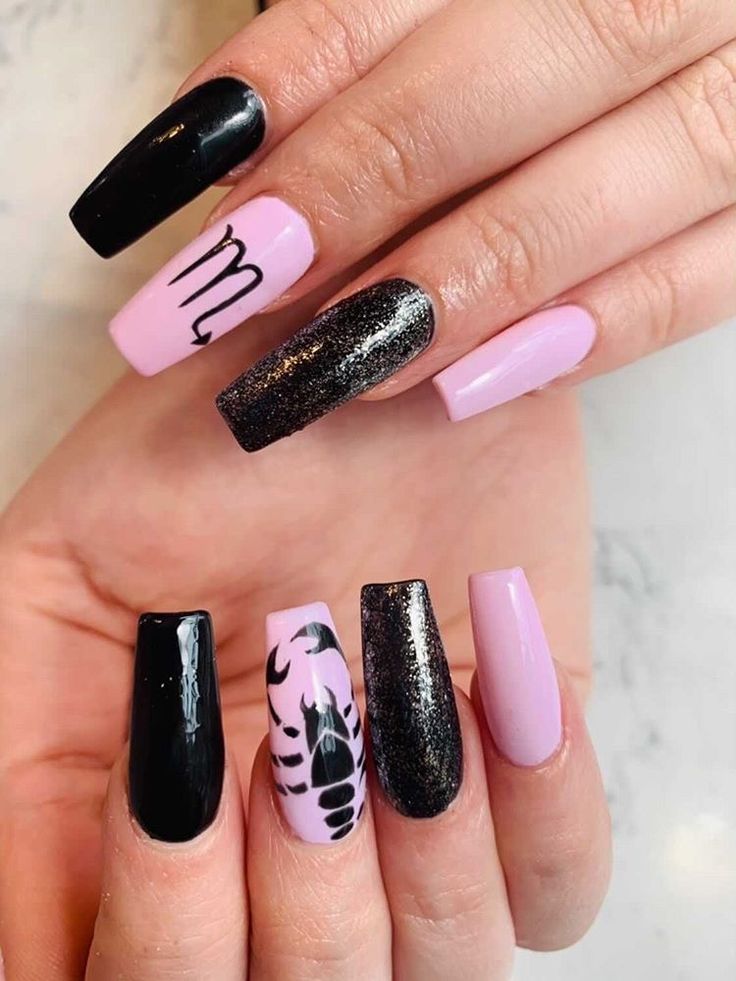 Scorpio nail design for scorpio season #scorpio Birthday Nails Scorpio, Nails Scorpio, Scorpio Nails, Scorpio Images, Zodiac Nail Designs, Nail Art Zodiac Signs, About Scorpio, Hippie Nails, Scorpio Season