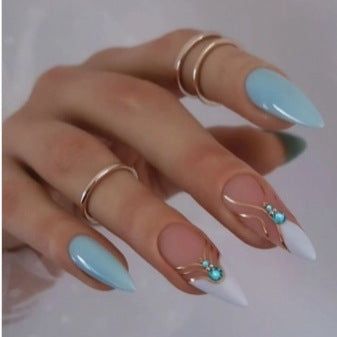 FREE SHIPPING ON ORDERS $9.95+ Buy 3 Get 1 More Free CODE: 4YOU Buy 5 Get 5 More Free CODE: 5FREE Long Nail Designs, Easy Nails, Her Nails, Almond Nails Designs, Almond Nail, Nailed It, Dream Nails, Fancy Nails, Chic Nails