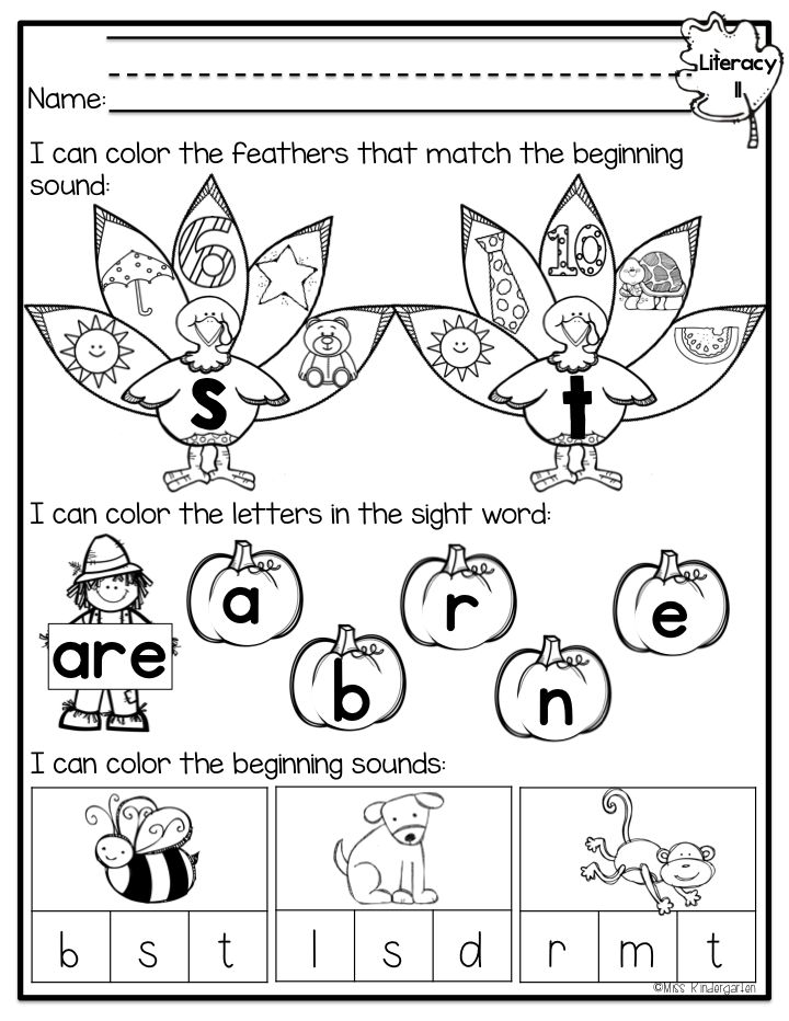 a worksheet for beginning and ending sounds with the words i can't color