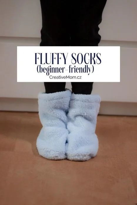 Warm Fluffy Socks : 3 Steps (with Pictures) - Instructables Sewing Slippers, Fleece Sewing Projects, Cup Of Hot Cocoa, Cozy Slippers Boots, No Sew Fleece Blanket, Crochet Slippers Free Pattern, Fabric Crafts Diy, Diy Slippers, Fleece Socks