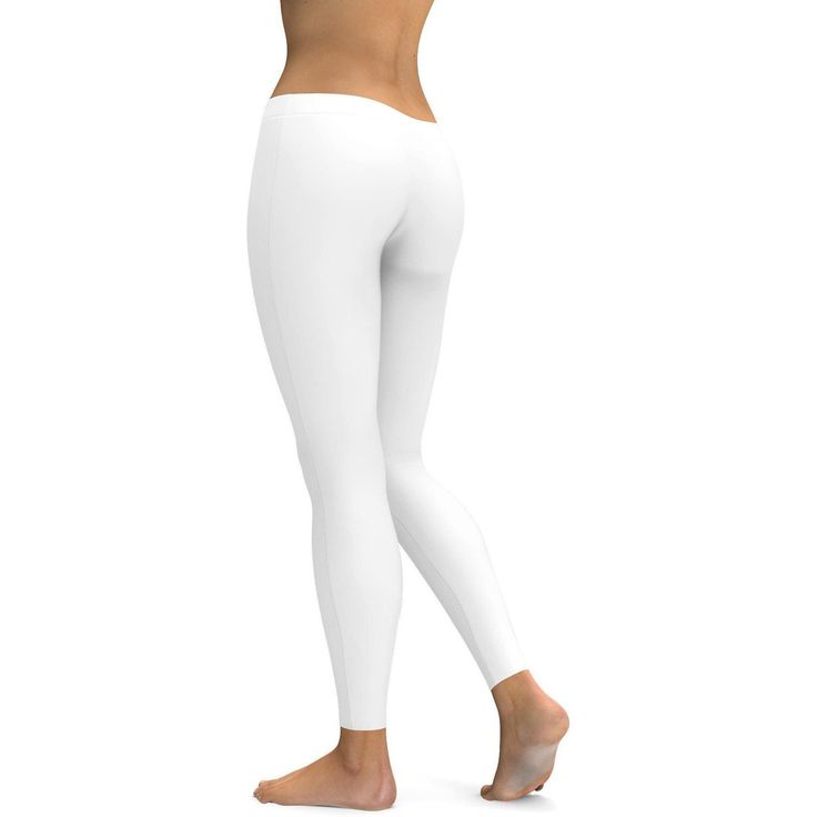 Whiter than Snow, Solid White Leggings These Solid White Leggings are incredibly flattering and a super versatile piece to add to your collection. As you know white is the easiest shade to style, you can wear these as a white on white outfit or pair it back with colors and prints. Made to mould to your body and support your every move. Made from highest quality material: the Gearbunch Solid White Leggings are 100% handmade, squat proof, super soft and comfortable. Make these your next best yoga White Stretch Footless Tights, White Stretch Tights, White Elastane Yoga Tights, White Stretch Elastane Bottoms, Casual Full-length White Tights, Casual White Full-length Tights, Casual Full Length White Tights, White Full Length Casual Tights, White Full Length Tight Tights