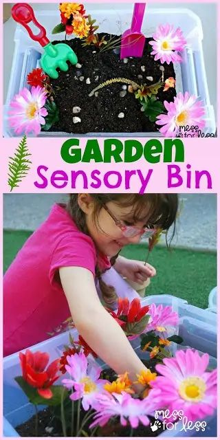 the garden is an activity for children to learn how to use scissors and other tools