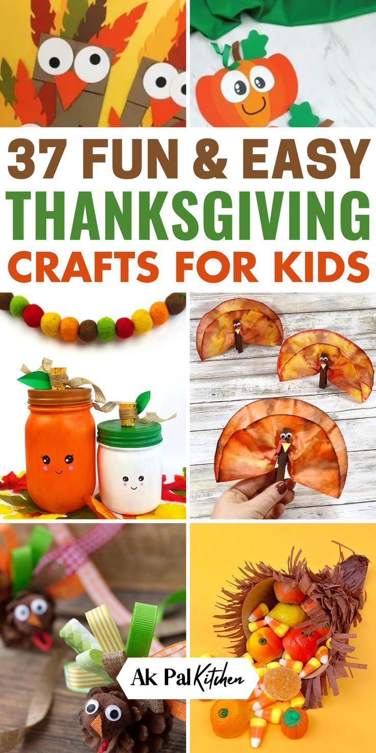 thanksgiving crafts for kids that include pumpkins, leaves and other things to do with them