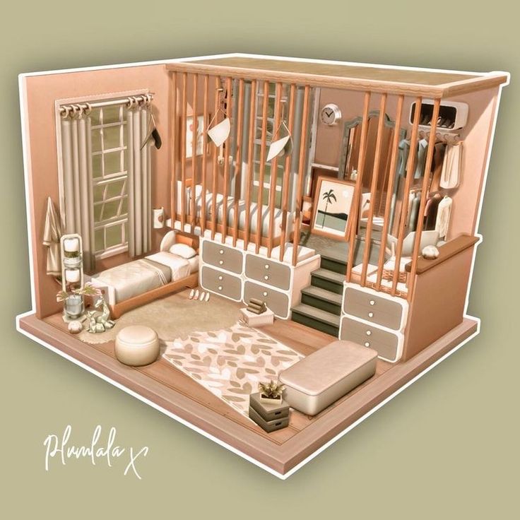 Bloxburg Twins Bedroom, Sims 4 Twin Bedroom, Sims 4 Triplets Room, Sims 4 Pink Bedroom, Twin Bedroom Bloxburg, Sims 4 Twins Bedroom, Bloxburg Twin Bedroom Ideas, Sims4 Bedroom Ideas, Twin Bedroom Layout