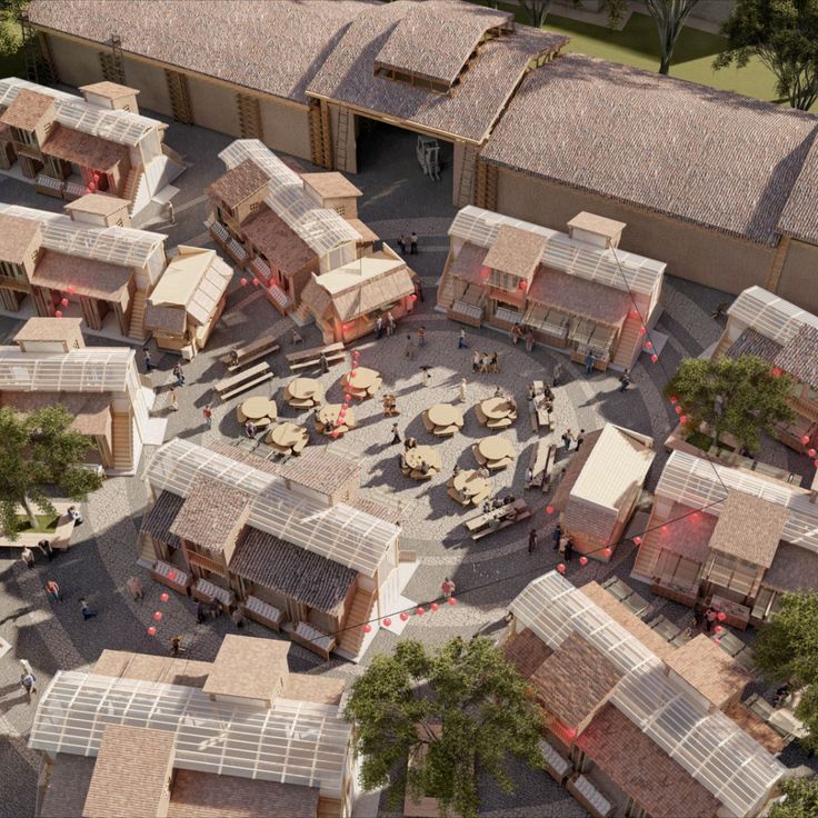 Rejuvenating the street markets of Vietnam. Urban Center Architecture, Market Space Architecture, Marketplace Design Architecture, Sustainable Market Design, Community Market Architecture, Market Plan Design, Community Architecture Design, Module Architecture Concept, Community Market Design