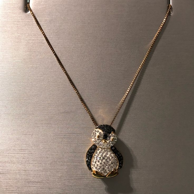 Penguin Necklace, Never Used, Pendant And Chain 925 Sterling Silver Gold Plated, It Comes In A Little Jewelry Dust Bag T.V 45 Penguin Necklace, Penguins, Womens Jewelry Necklace, Silver Gold, Dust Bag, Gold Plate, Jewelry Necklaces, 925 Sterling Silver, Plating