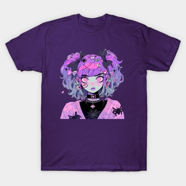 Level up your style game with this adorably edgy Cute Pastel Goth Egirl design! Grab yours now and slay the fashion game effortlessly. -- Choose from our vast selection of Crewneck and V-Neck T-Shirts to match with your favorite design to make the perfect graphic T-Shirt. Pick your favorite: Classic, Boxy, Tri-Blend, V-Neck, or Premium. Customize your color! For men and women. Pastel Goth Crop Top, Edgy Anime Print T-shirt For Alternative Fashion, Pink Harajuku T-shirt With Graphic Design, Harajuku Style Cotton T-shirt For Alternative Fashion, Trendy Cotton T-shirt With Anime Print, Harajuku Style Halloween Short Sleeve Tops, Emo Anime Print Tops For Streetwear, Emo Cotton Tops For Cosplay, Edgy Cotton Tops For Cosplay