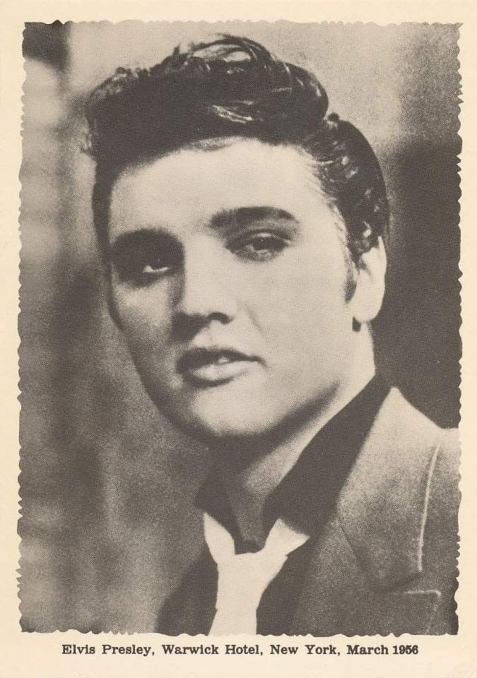 an old black and white photo of elvis presley