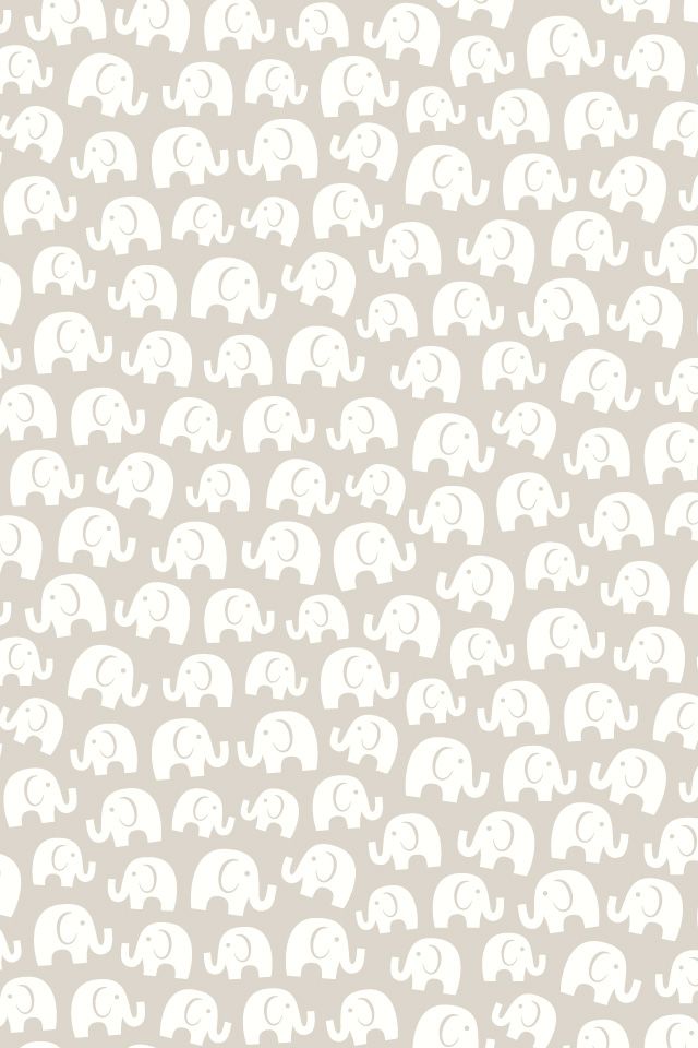 an elephant pattern is shown in white on a gray background