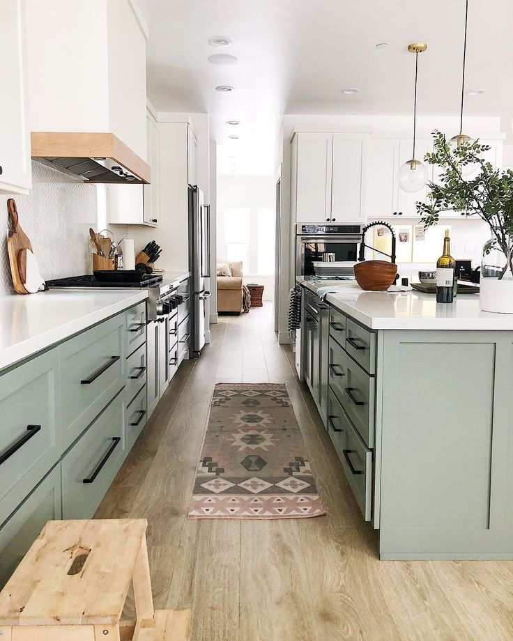 the kitchen is clean and ready for us to use in its new owner's home