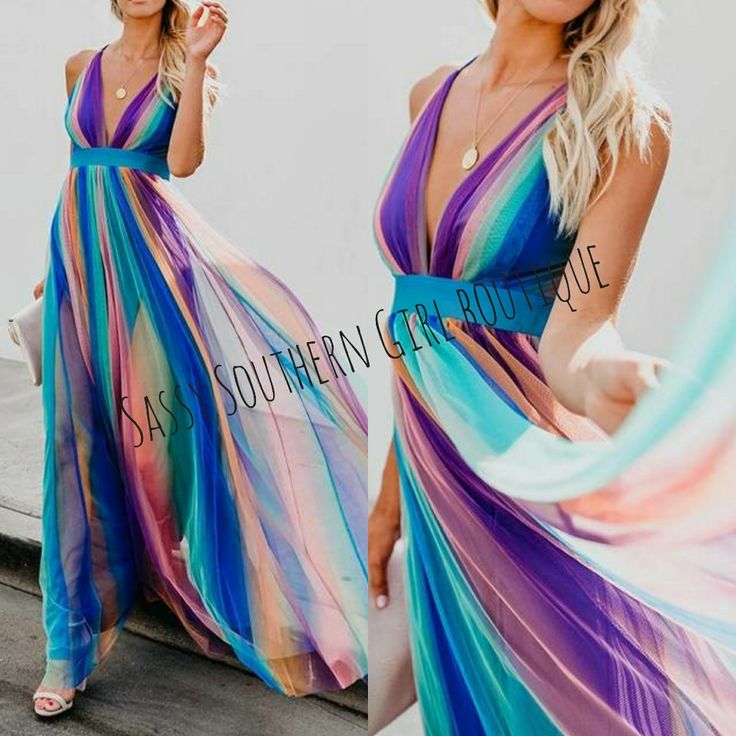 New Blue Purple Rainbow Striped Chiffon Maxi Dress. Adjustable Straps. Lined.Poly Material. Boho Western Hippie Coastal Farmhouse French Vintage Victorian Y2k Pearlcore Anthropologie Beach Professional Madwell Lace Christmas Whbm 90's Travel Tie Dye Yellowstone Office Holiday Resort Summer New Years Luxury Shabby Chic Aesthetic Minimalist Girly Rustic Club Weekend Hiking Classy Maximalist Friends And Lovers Preppy Date Night Vibe Tropical Preppy Cruise Gypsy Spell Flirty Winter Wedding Anthropol Rainbow Dress Women, Barbies Closet, Rainbow Spaghetti, Cottagecore Modern, Preppy Cruise, Tropical Preppy, White Tube Dress, Girls Boutique Dresses, Shabby Chic Aesthetic