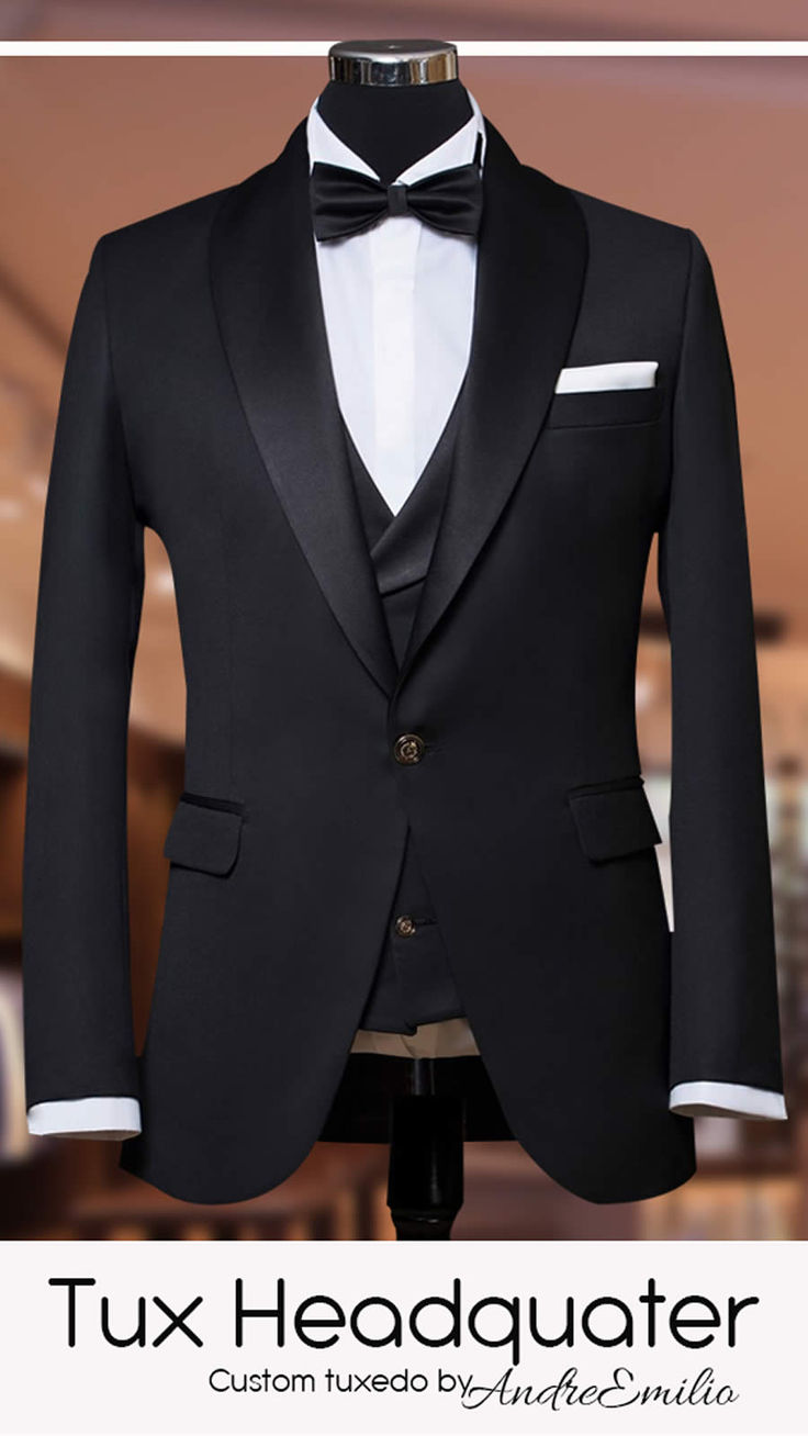 Make a bold statement at your next formal event with this Men's Black Shawl Lapel Tuxedo. This sophisticated tuxedo features a sleek black color and an elegant shawl lapel design. The option to buy now and pay later makes this tuxedo even more appealing, giving you the flexibility to purchase the perfect outfit for your event. The high-quality fabric and attention to detail ensure a comfortable fit. Buy now and pay later, only at Andre Emilio. #afterpayusa #afterpay Black Single Button Tuxedo For Black-tie Events, Black Single Button Tuxedo For Party, Black Single-button Tuxedo For Party, Black Tuxedo With Lapel Collar For Wedding, Black Tuxedo Blazer For Black Tie Event, Luxury Black Suits With Lapel Collar, Black Tuxedo Blazer For Black Tie Occasions, Classic Black Tuxedo With Lapel Collar, Luxury Black Suit With Lapel Collar