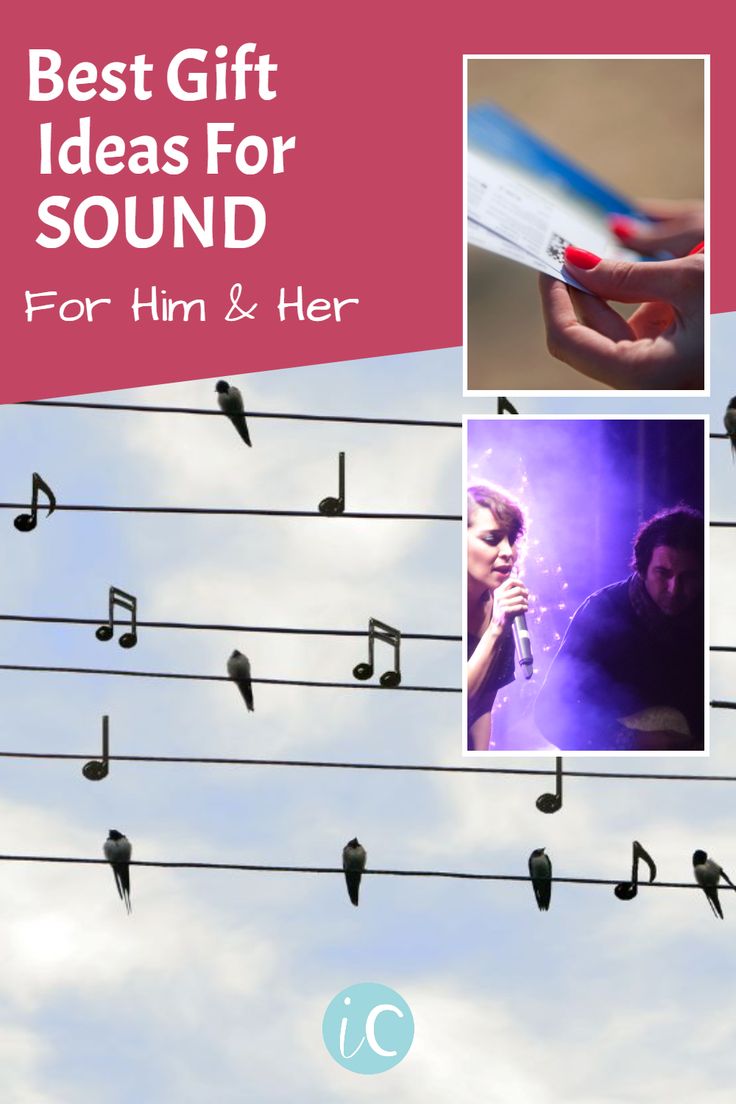 the best gift ideas for sound for him and her, including music notes with birds on them