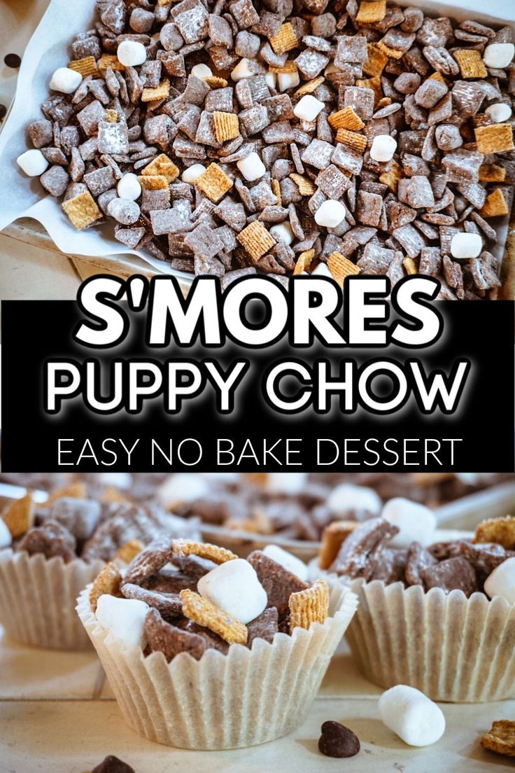 s'mores puppy choww is an easy no bake dessert for dogs