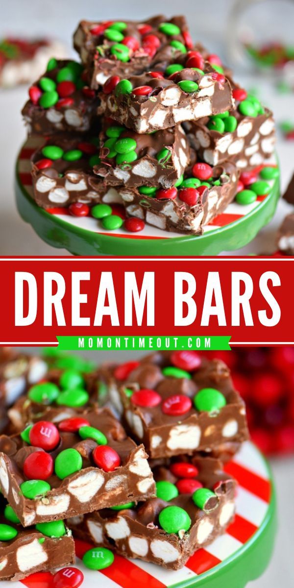 Out of Christmas dessert ideas? These M&M’s Marshmallow Dream Bars are no-bake dessert bars and will disappear just that quickly. What a delicious sweet treat to make at home! Pin this recipe. Christmas Dessert Platter, Christmas Bars, Easy Bar Recipes, Easy Bar, Dream Bars, Kebabs On The Grill, Dessert Platter, Easy Dessert Recipe, Crowd Pleasing Recipes