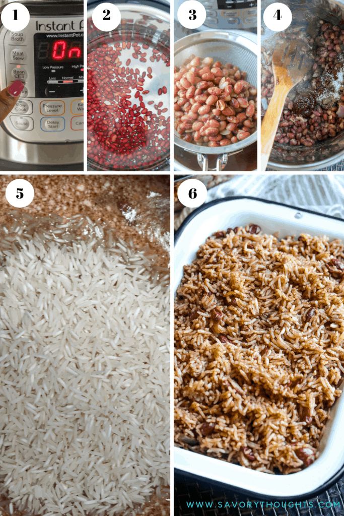 steps to make rice and beans in the instant pot