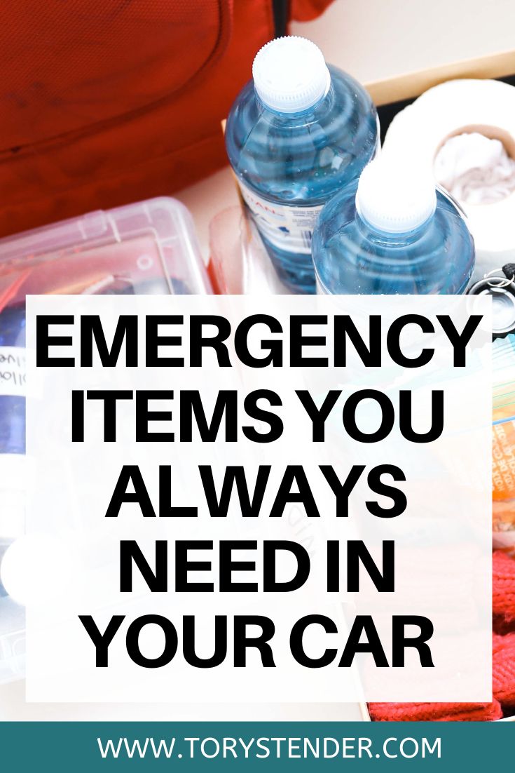 emergency items with text overlay that reads emergency items you always need in your car