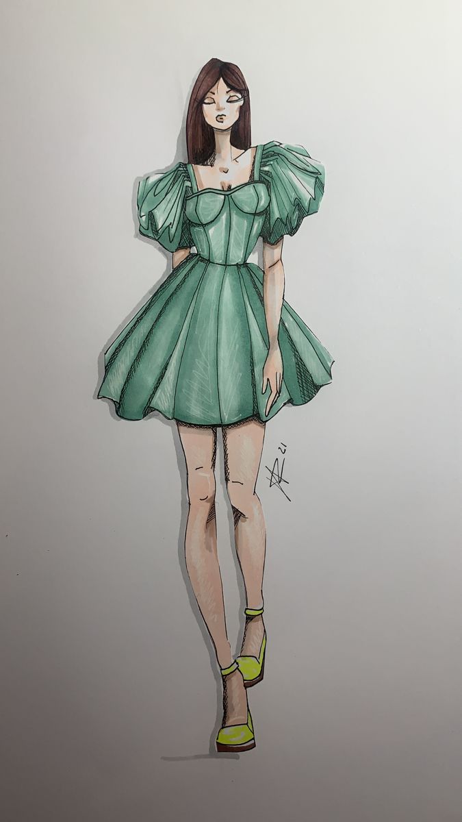 Aestethic green fashion sketch illustration fashion designer Green Aestethic, Procreate Projects, Analogous Color, Analogous Color Scheme, Sketch Fashion, Dress Illustration, Fashion Sketch, Artist Illustration, Designer Dresses Casual