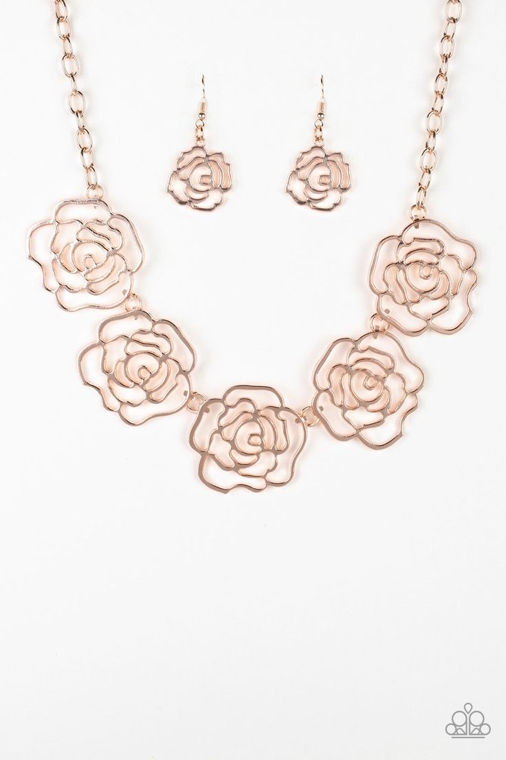 Gold Jewelry Necklace, Paparazzi Accessories, Rose Gold Jewelry, Affordable Jewelry, Paparazzi Jewelry, Short Necklace, Rose Gold Necklace, Rose Gold Earrings, Rose Gold Color