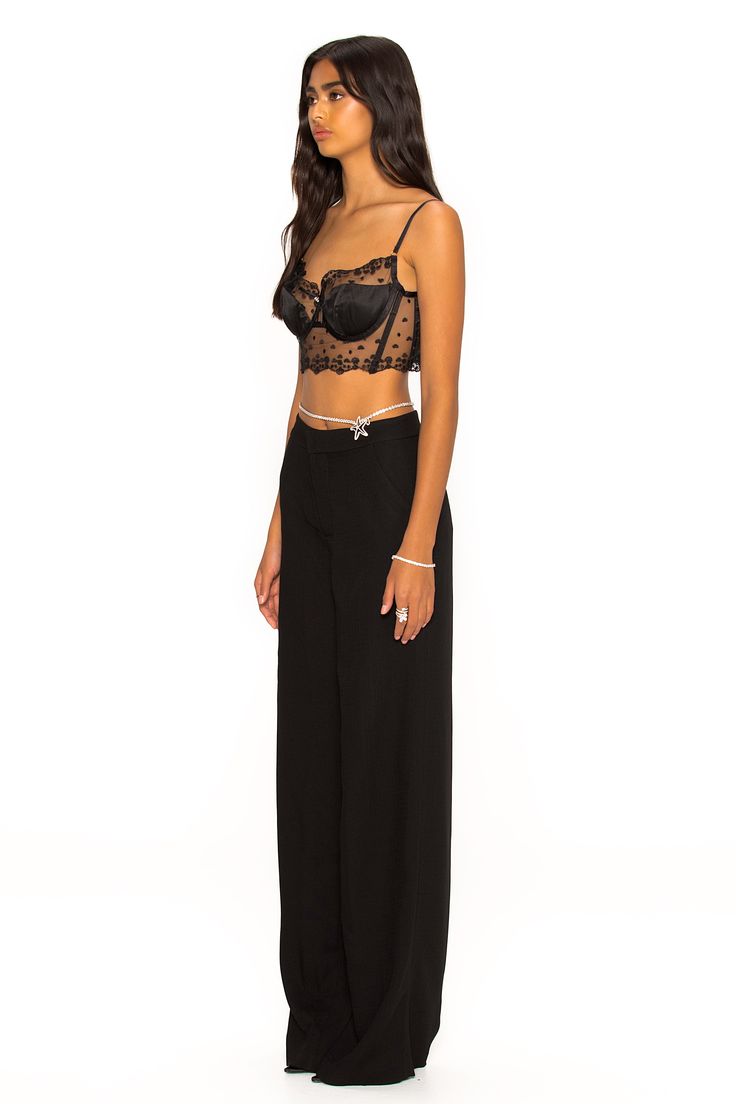 Feel sexy in The Kira Corset Top. Featuring lace details and and underwire bust. Pair it with low rise pants and a waist chain for a playful look. Nana Jacqueline, Low Rise Pants, Waist Chain, Designer Wear, Corset Top, Lace Detail, Low Rise, Two Piece Skirt Set, Wardrobe