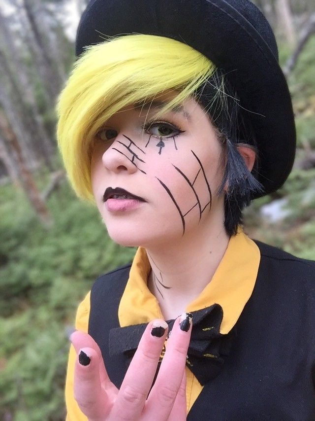 Bill Cypher Makeup, Gravity Falls Makeup, Bill Cipher Makeup, Bill Cipher Cosplay, Gravity Falls Cosplay, Gravity Falls Bill Cipher, Closet Cosplay, Gravity Falls Bill, Gravity Falls Art