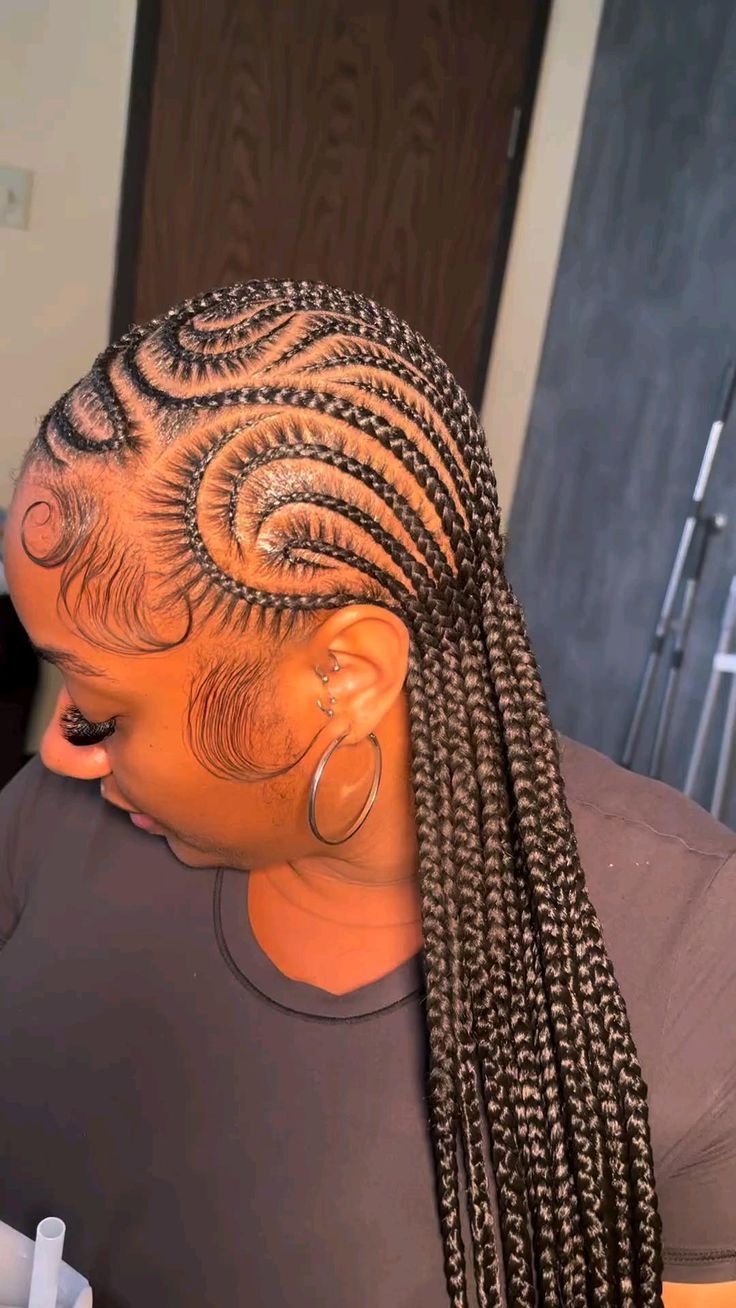 Freestyle Stitch Braids, Alicia Keys Braids, Hair Braid Patterns, Cornrows Natural Hair, Cornrows Braids For Black Women, Twisted Hair, Braided Hairstyles For Black Women Cornrows, Feed In Braids Hairstyles, Box Braids Hairstyles For Black Women