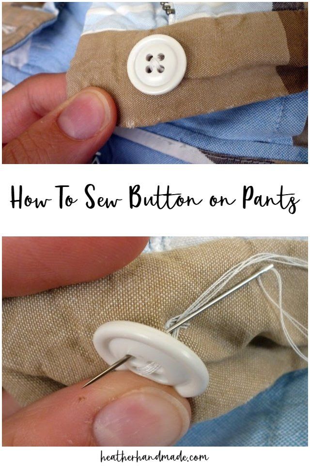 how to sew button on pants with the sewing machine and instructions for making them