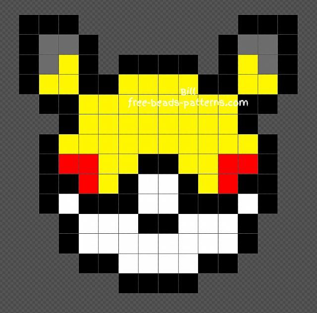 an image of a bear made out of pixellated squares with the words freebienspainted com on it