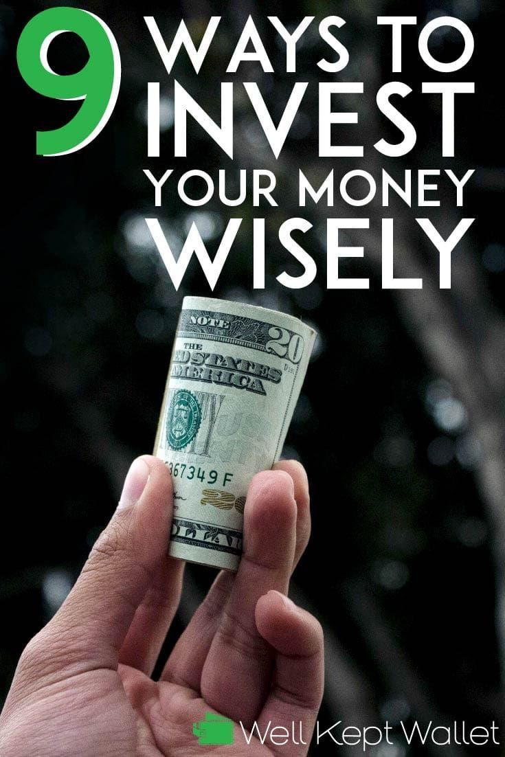 a person holding money in their hand with the words 9 ways to invest your money wisely