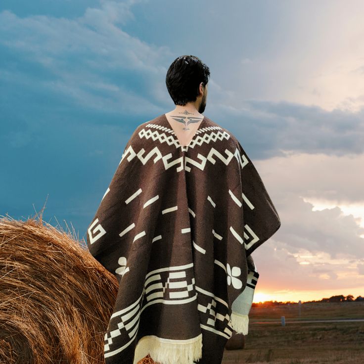 Men´s Clint Eastwood replica poncho - Southwestern clothing - Versatile: Whether you are looking for something to wear camping or on a hike or for a unique piece to wear out with friends or to a special occasion, this poncho is guaranteed to meet your needs. Perfect gift for him or her. - High quality: Alpaca wool has been recognized internationally for it´s high quality. It is hypoallergenic, extremely soft, surprisingly warm and lightweight. You can be sure that a product made from alpaca will Oversized Bohemian Outerwear For Outdoor, Bohemian Oversized Outerwear For Outdoor, Oversized Brown Poncho For Festivals, Traditional Winter Poncho For Outdoor, Oversized Brown Bohemian Cape, Oversized Outdoor Cape Poncho, Oversized Cape Poncho For Outdoor, Bohemian Brown Cape Outerwear, Brown Bohemian Cape Outerwear