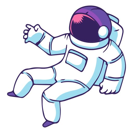 an astronaut floating in the air with his arms out and legs spread wide, wearing a space suit