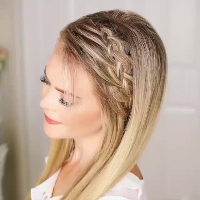 This is so beautiful! ⠀ FOLLOW for more!! ⠀ FOLLOW for more!! ⠀ FOLLOW for mo... Braided Headband Hairstyle, Hair Styels, Summer Braids, Hair Braid Videos, Penteado Cabelo Curto, Brown Blonde Hair, Long Blonde, Hair Videos Tutorials, Braids For Long Hair