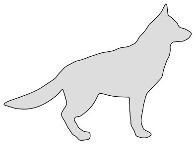 the outline of a cat is shown in grey and white, as well as an image of